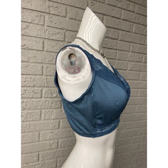 Rhonda Shear Blue Bralette with Removable Pads Size XL NWT - Picture 3 of 11